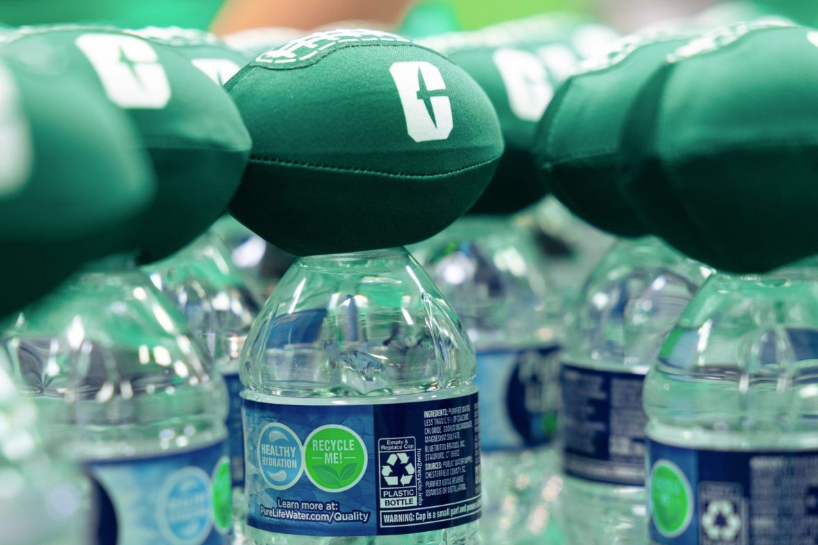 water bottles with licensed accessories from internal vendors